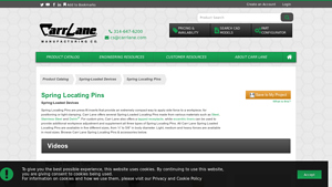 Carr Lane - Spring Locating Pins