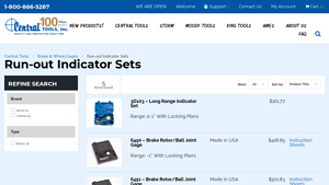 Central Tools - 3D103 Long Range Indicator Set