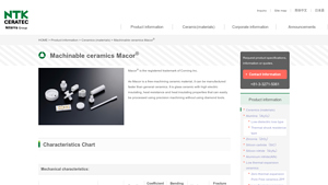 Corning Inc. - Macor® Machinable Ceramics