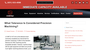 Cheetah Precision - Precision Machining Solutions