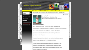 Aluminate - Clear Chromate Conversion Coating