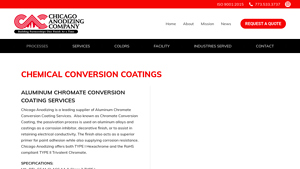 Chicago Anodizing - Aluminum Chromate Conversion Coating