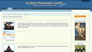 Classic Pressure Lamps - Brass Restoration Techniques
