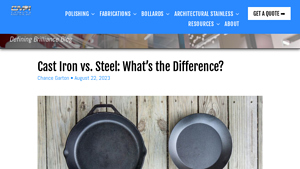 Cmpionline - Cast Iron vs. Steel