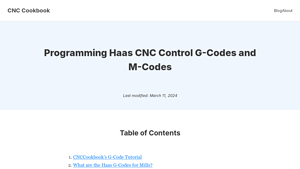 CNC Cookbook - Haas CNC Programming Essentials