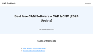 CNC Cookbook - Best Free CAM Software