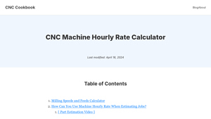 CNC Cookbook - Hourly Rate Calculator