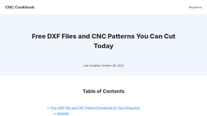 CNC Cookbook - Free DXF Files & Patterns