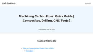 CNC Cookbook - Machining Carbon Fiber Guide