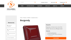 Columbia Coatings - Burgundy Coating