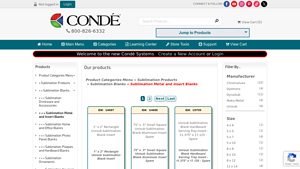 Condé - Sublimation Metal & Insert Blanks