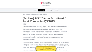 Auto Parts Retail - Key Players