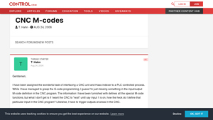 Control.com - Essential M-Codes for CNC Operations