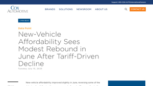 Cox Automotive - Vehicle Affordability Index