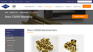 Cox Manufacturing - C36000 Brass Swiss Machined Parts