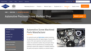Cox Manufacturing - Precision Machined Parts & Services