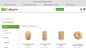 CraftParts - Miniature Wooden Toy Accessories