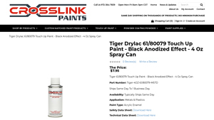 Tiger Drylac - Touch Up Paint Black Anodized Effect