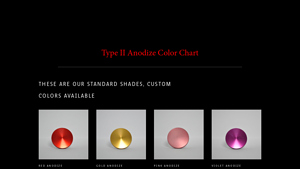 CT Anodizing - Type II Anodize Color Chart
