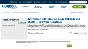 Curbell Plastics - Torlon® 4301 Bearing Grade PAI