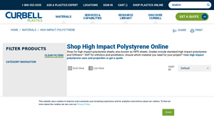 Curbell Plastics - High Impact Polystyrene Sheets