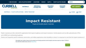 Curbell Plastics - Impact Resistant Materials