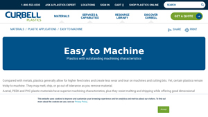 Curbell Plastics - Precision Machinable Materials