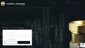 Currie Warner - Brass Turned Parts & Fasteners