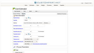 CustomPartNet - Injection Molding Cost Estimator
