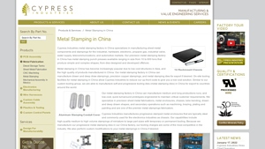 Cypress Industries - Metal Stamping Solutions