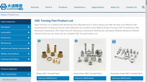Dajin Precision - CNC Turned & Machined Parts