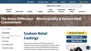 DeeCo Metals - Custom Metal Casting Services