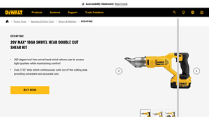 DEWALT - 20V MAX* 18ga Swivel Head Double Cut Shear Kit