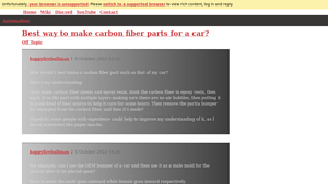 Discourse - Carbon Fiber Manufacturing