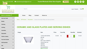 Dollar Store Supplies - Glass Bowl 850 ML
