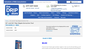 Orbit - 1/2 and 3/4 Pipe Nipple Extraction Tool