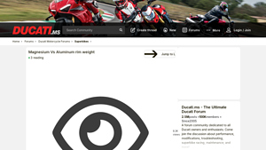 Ducati - Magnesium vs. Forged Aluminum Rear Rims