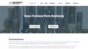 DW Products - Brass CNC Machining