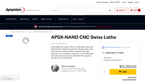 APSX - APSX-NANO CNC Swiss Lathe