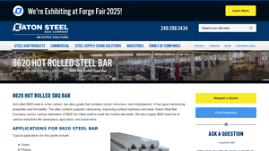Eaton Steel Bar Company - 8620 Hot Rolled Steel Bar