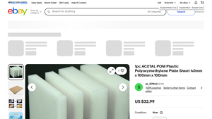 ACETAL POM - Polyoxymethylene Plate Sheet