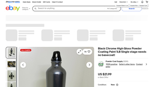 Akzo Nobel - Black Chrome High Gloss Powder Coating Paint
