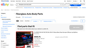 Fiberglass Auto Body Parts - Various Brands Available