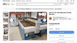 A & V - 5' X 10' CNC Waterjet Cutting Machine