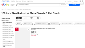eBay - Steel Industrial Metal Sheets & Flat Stock