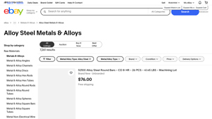 eBay - 52100 Alloy Steel Round Bars
