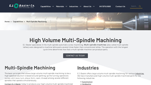E.J. Basler - Multi-Spindle Machining