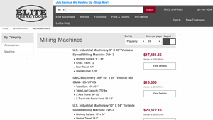 U.S. Industrial Machinery - 9 X 49 Variable Speed Milling Machine 2VH-3