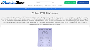 eMachineShop - Free Online STEP File Viewer