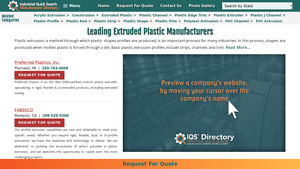 Extruded Plastics - Custom Plastic Profiles
